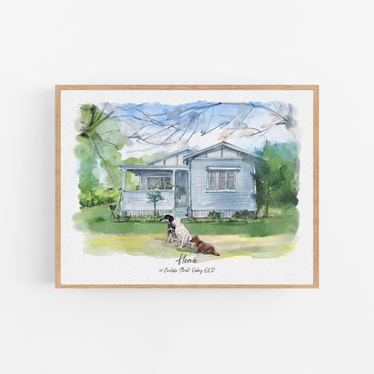Custom Housewarming Gift, House Portrait from Photo, Custom Watercolor House Portrait, New House Gift Idea, First Home Gift
