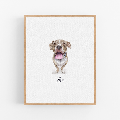Pet Memorial Gift From Photo, Custom Mini Dog Portrait, Pet Loss Gift, Miniature Painting, Watercolor Pet Art