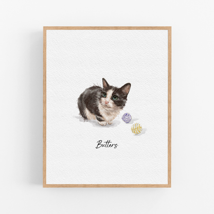 Pet Memorial Gift From Photo, Custom Mini Dog Portrait, Pet Loss Gift, Miniature Painting, Watercolor Pet Art