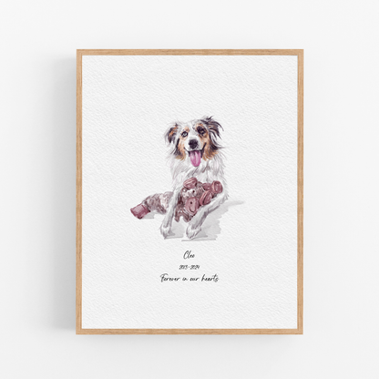 Cat Memorial Gift From Photo, Custom Mini Cat Portrait, Pet Loss Gift, Miniature Painting, Watercolor cat painting